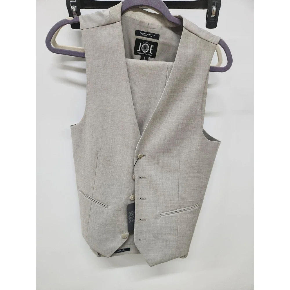 NWT JOE Joseph Abboud Mens 3-Piece Slim Fit Stretch Suit